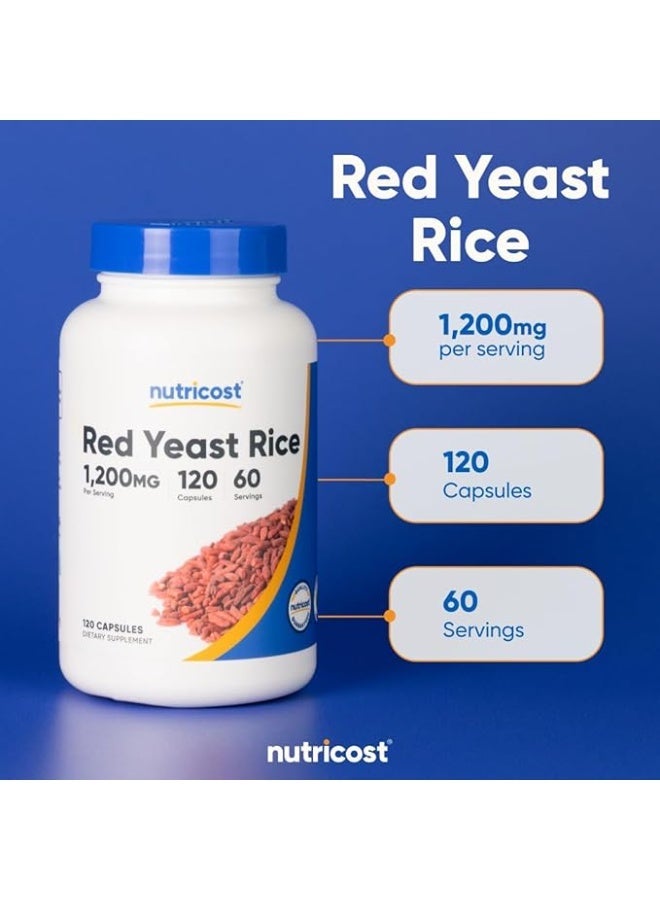 Nutricost, Red Yeast Rice, 120 Capsules (600 mg per Capsule) - Image 2